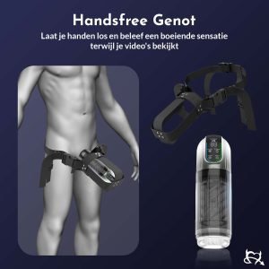 Samen masturberen met de Automatische Masturbator Max Zwart