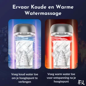 Automatische Masturbator Max met koude en warme watermassage functie voor mannen